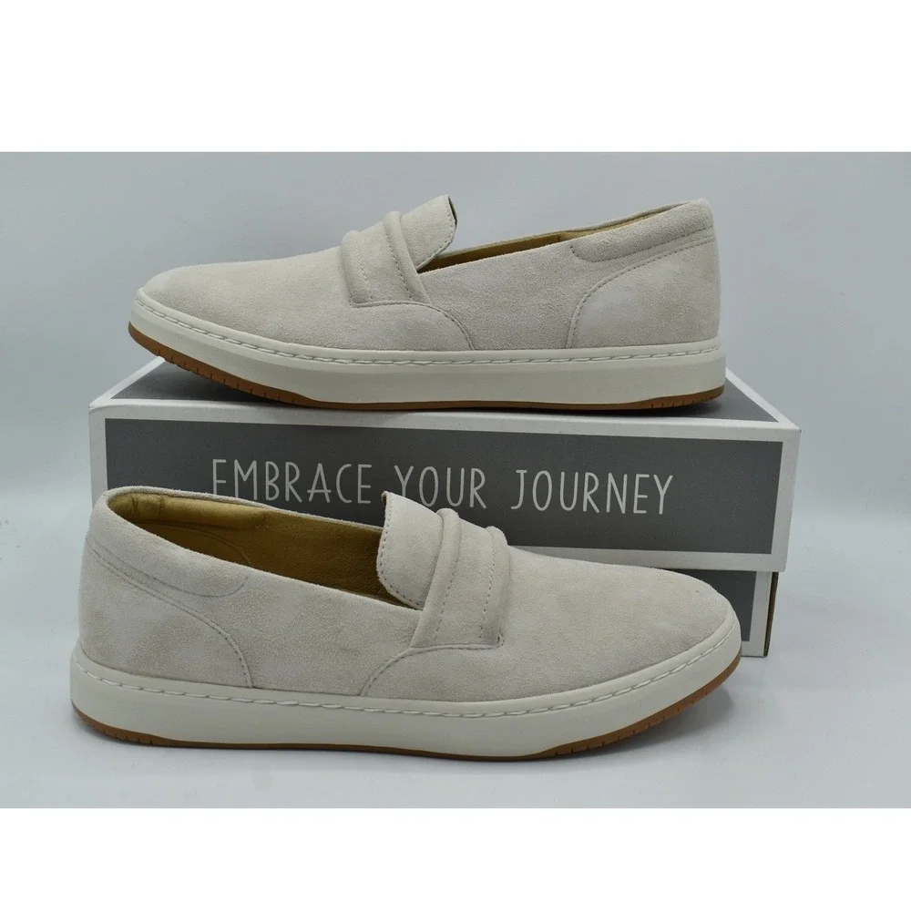 Dansko Womens EU 40 Josephine Suede Taupe Slip On Sneakers Loafers Shoes